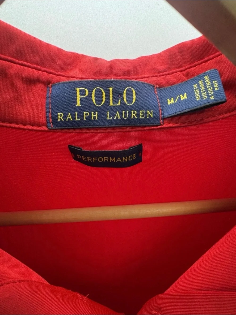 Ralph Lauren Mens Red Golf Polo Shirt M Performance Stretch Moisture
